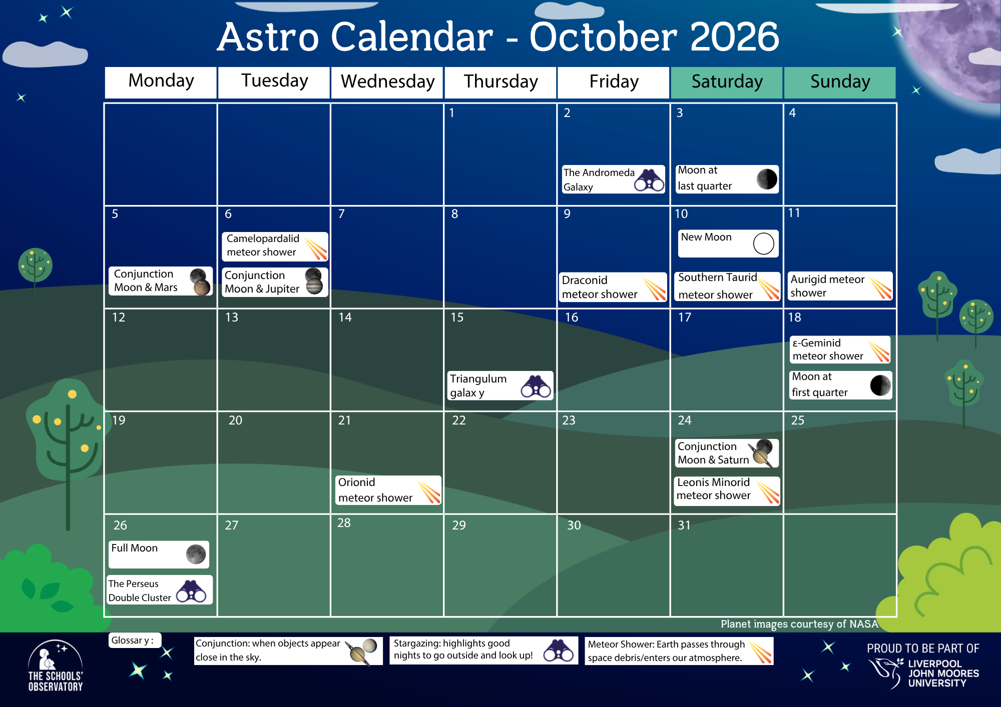 Image of February's Astro Calendar